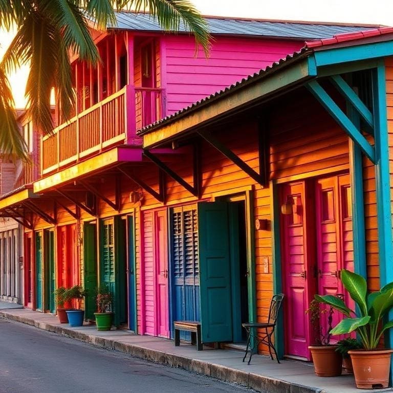 Cayenne, Guyane française — façades créoles
