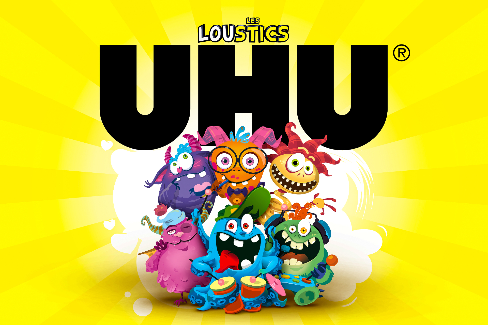 UHU Les Loustics — composition rayonnante