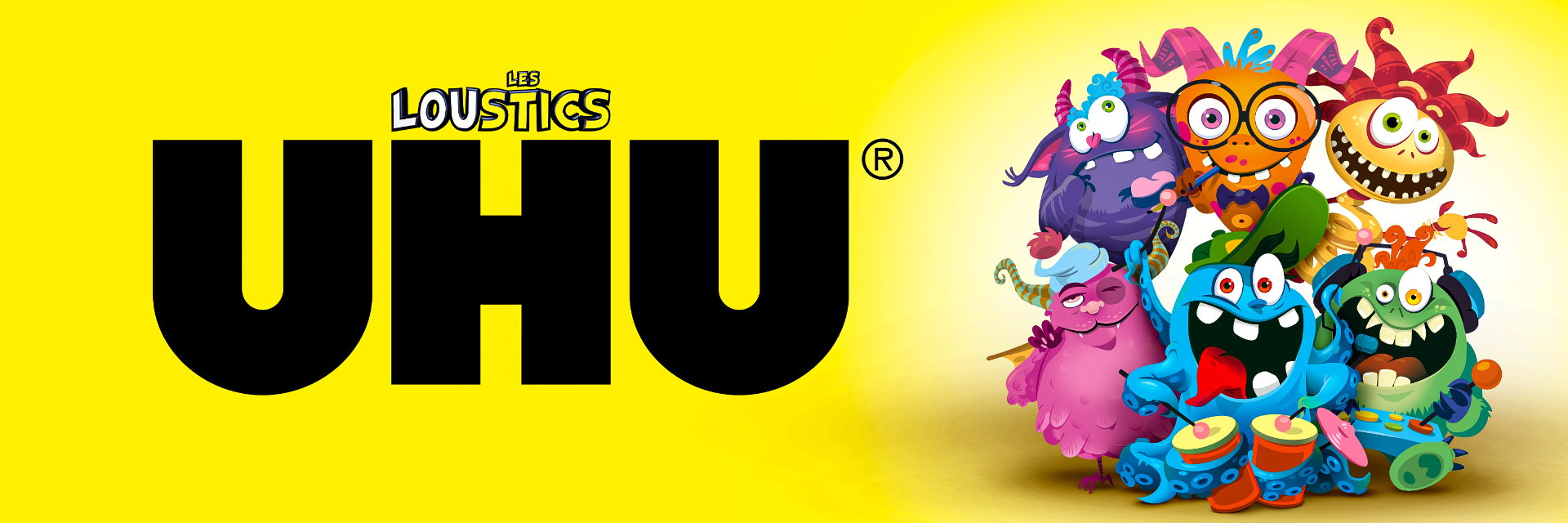 UHU Les Loustics — composition asymétrique