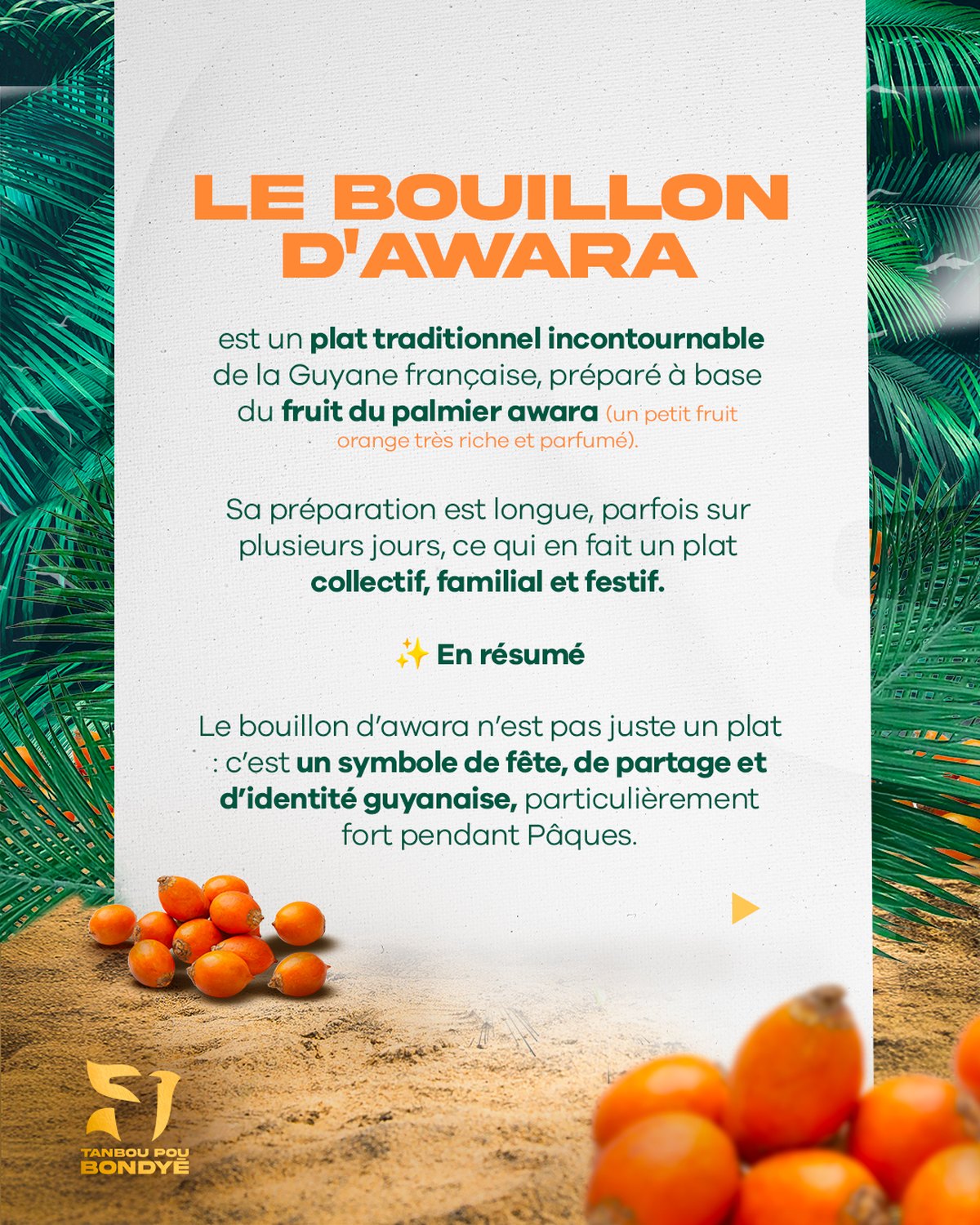 Carrousel Pâques, vue 2 : le bouillon d'awara, plat traditionnel guyanais