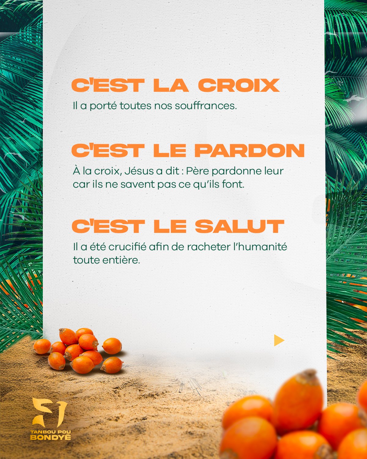 Carrousel Pâques, vue 5 : la croix, le pardon, le salut