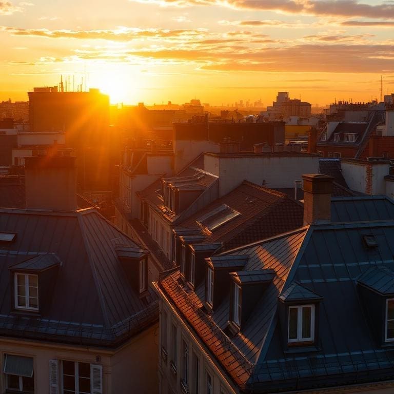 Paris, France — toits haussmanniens