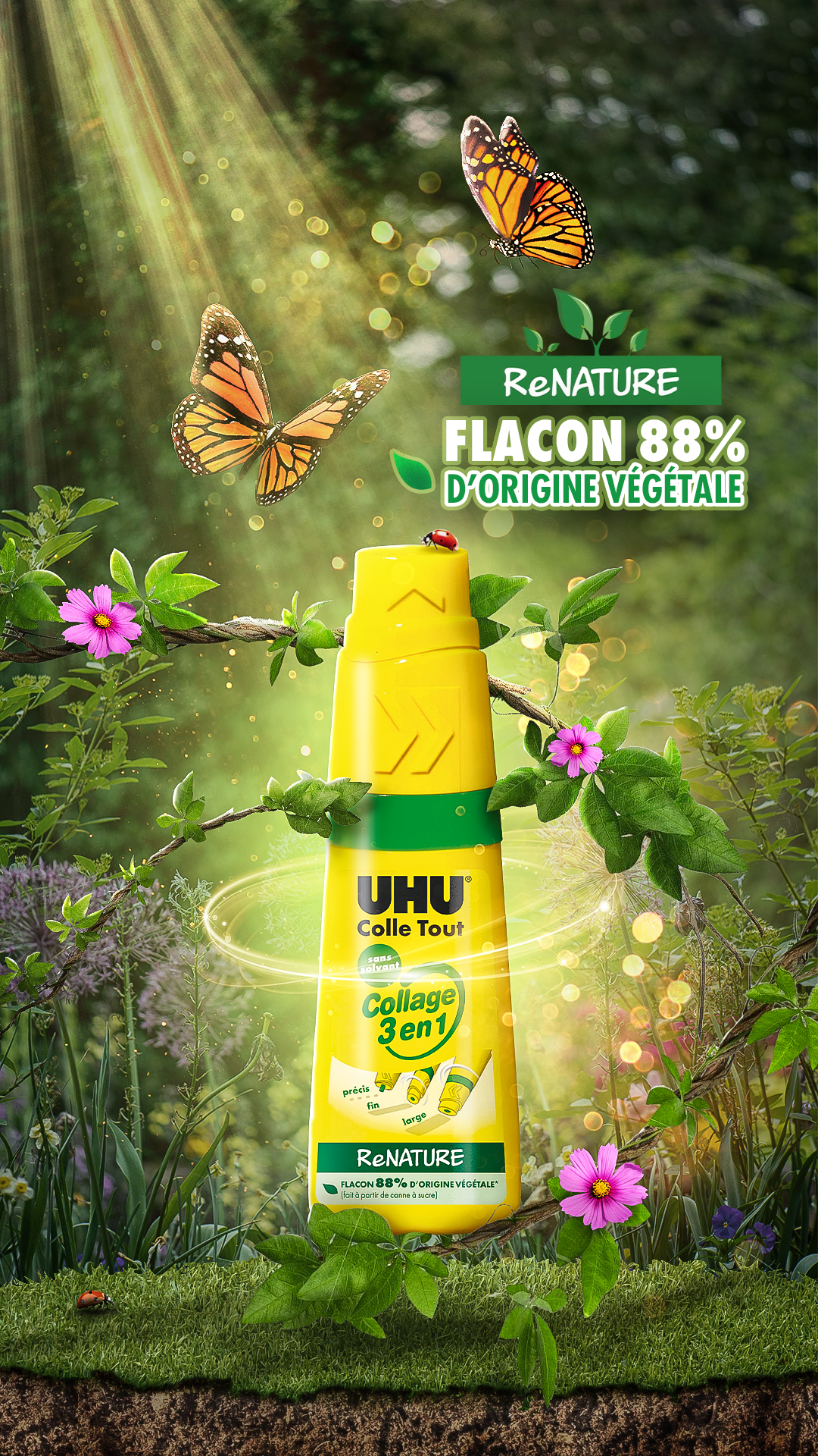 Photomontage UHU ReNATURE — format story 9:16