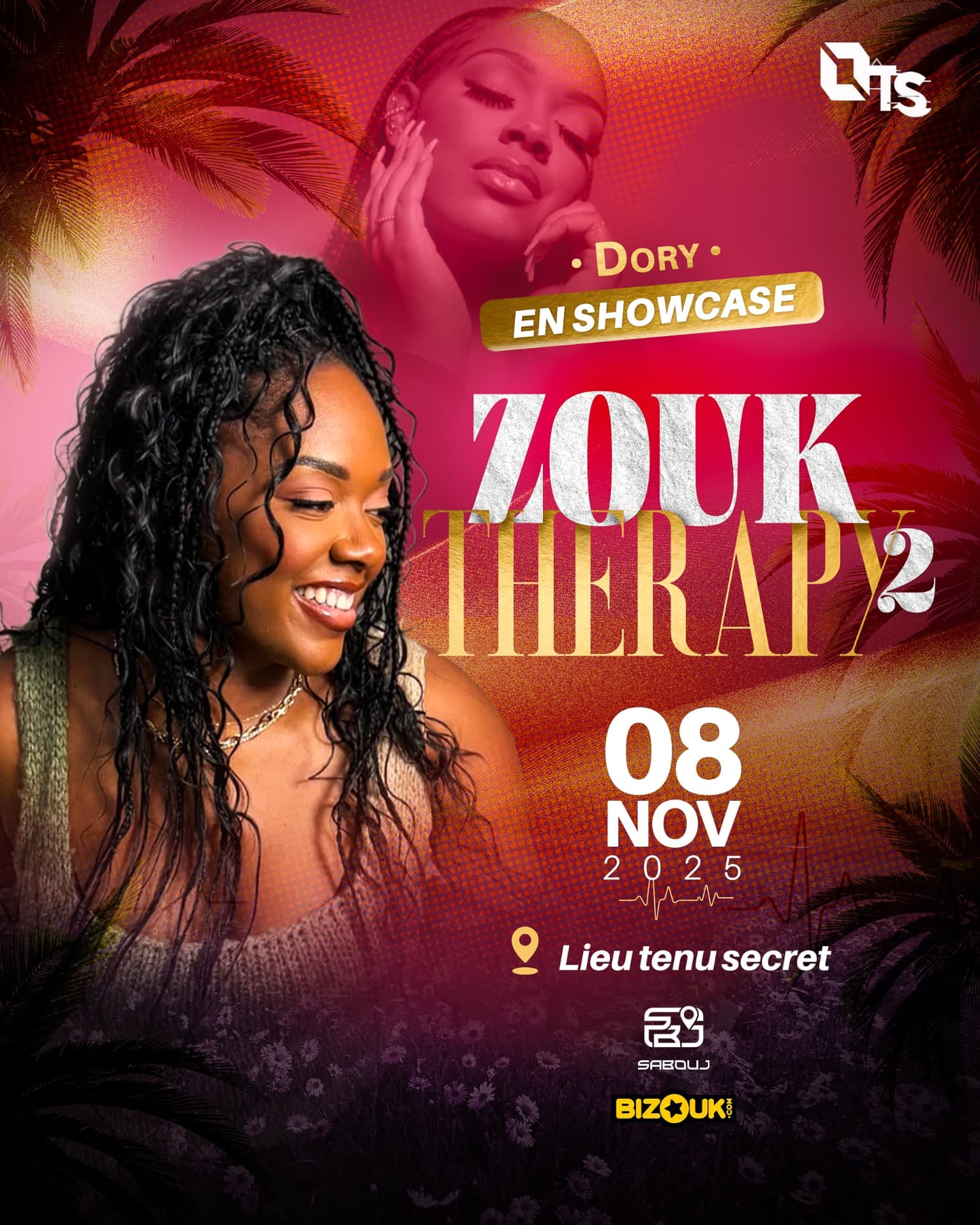Déclinaison Zouk Therapy 2 pour Dory en showcase, format vertical réseaux sociaux