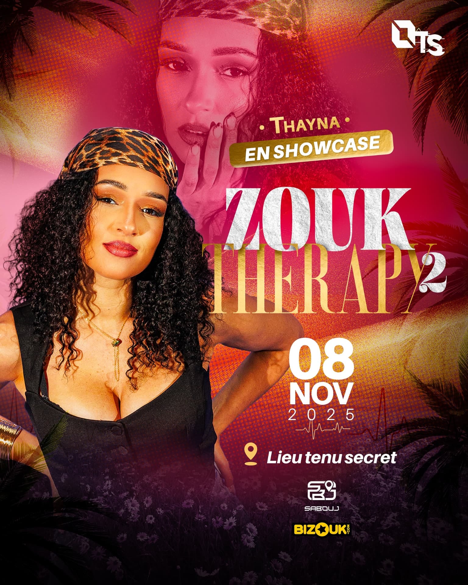 Déclinaison Zouk Therapy 2 pour Thayna en showcase, format vertical réseaux sociaux