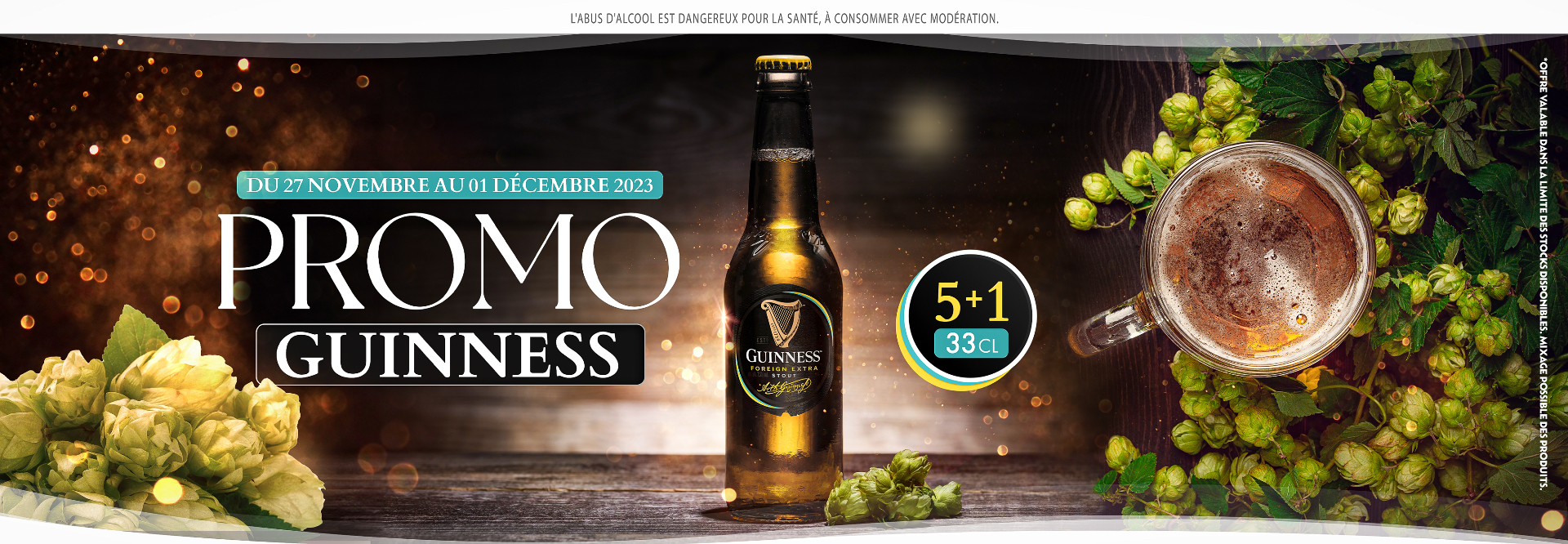 Promo Guinness MACEO 2023 — slide web bannière, piste V1